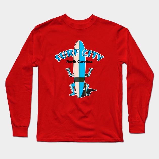 Surf City North Carolina Long Sleeve T-Shirt by AKdesign